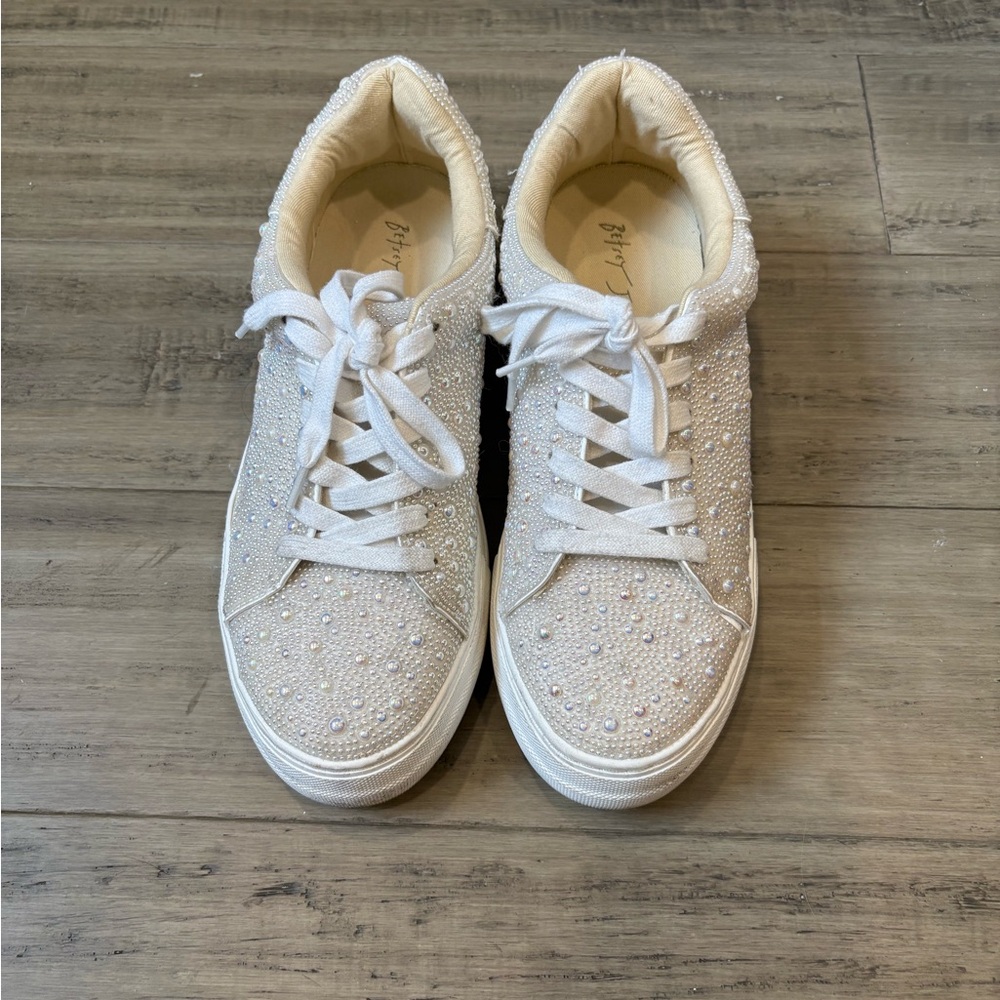 Betsey Johnson “Sidny Ivory” Bridal Sneakers